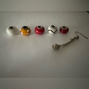 Pandora Charms Set & Single Earring Sterling Silver